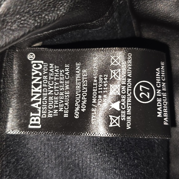 Blanknyc The Baxter Faux Leather Pants Size 27 NWT - Picture 16 of 16